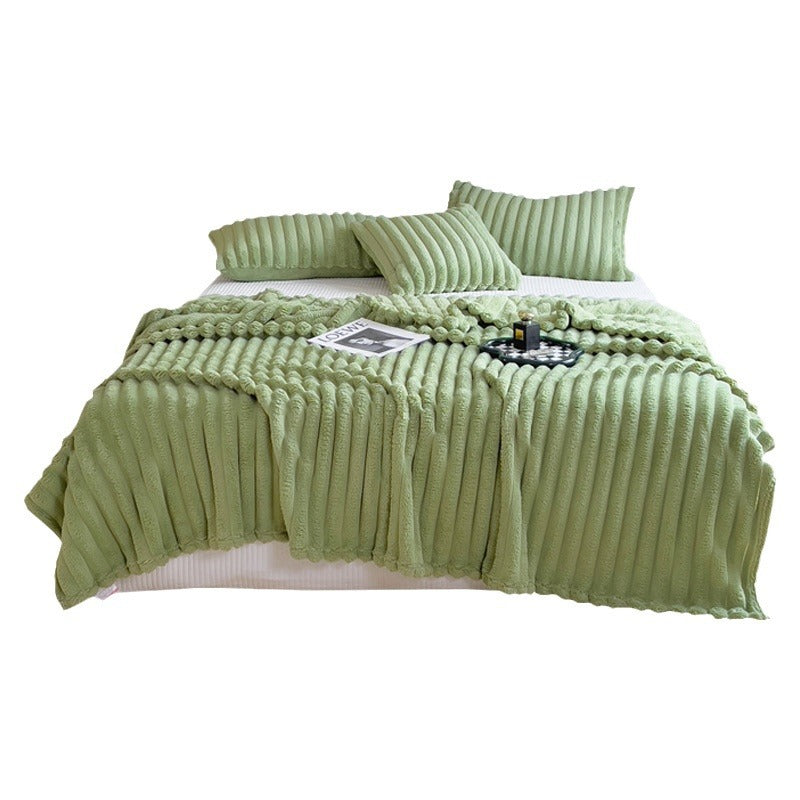 Textured Plush Throw Blanket