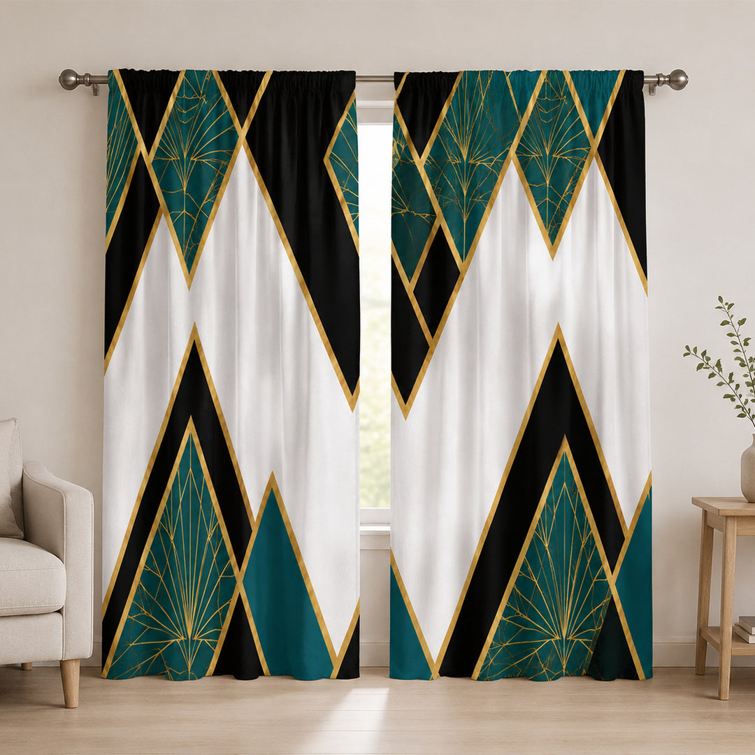 Stained Glass Inspired Decorative Window Curtains