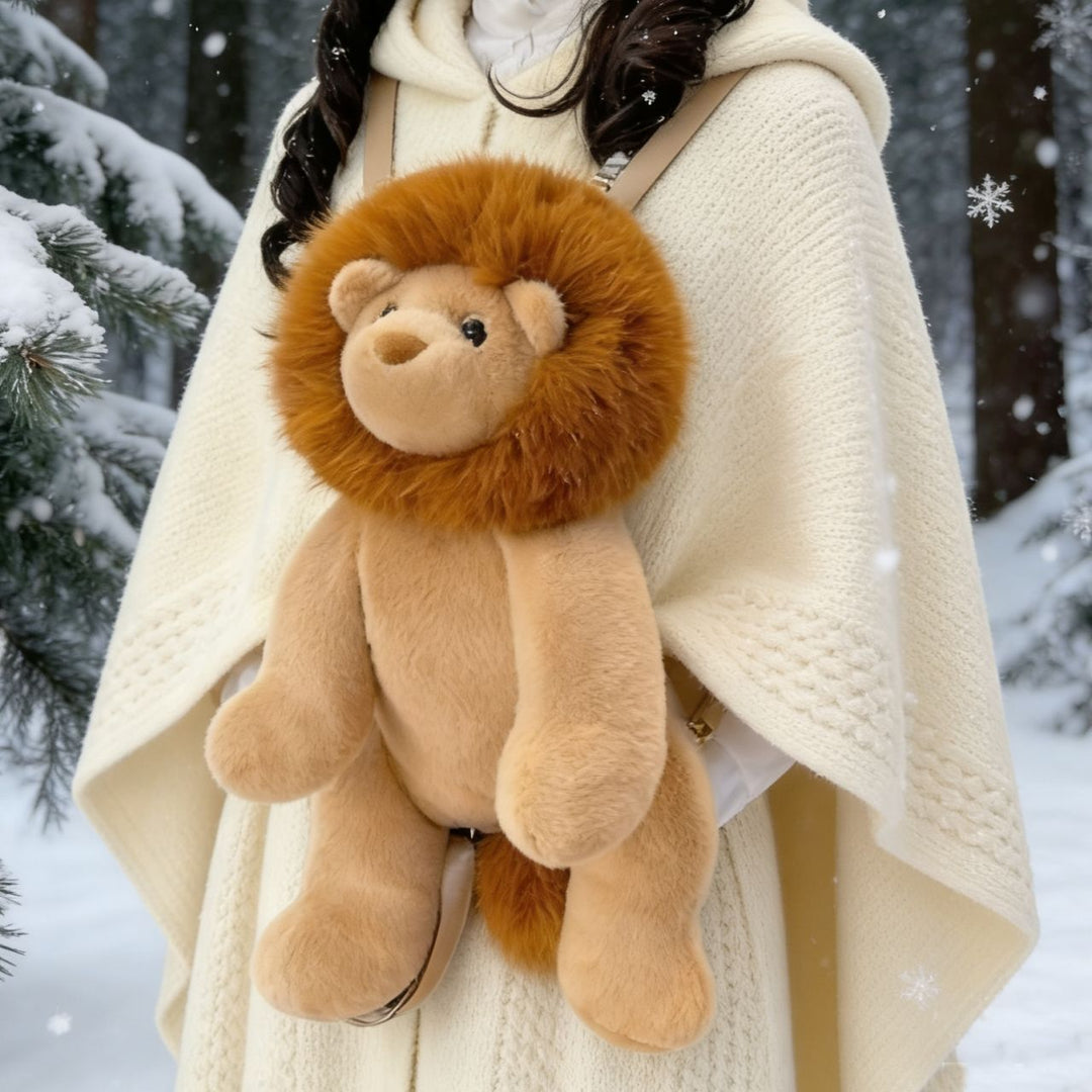 Plush Lion Backpack Bowlift
