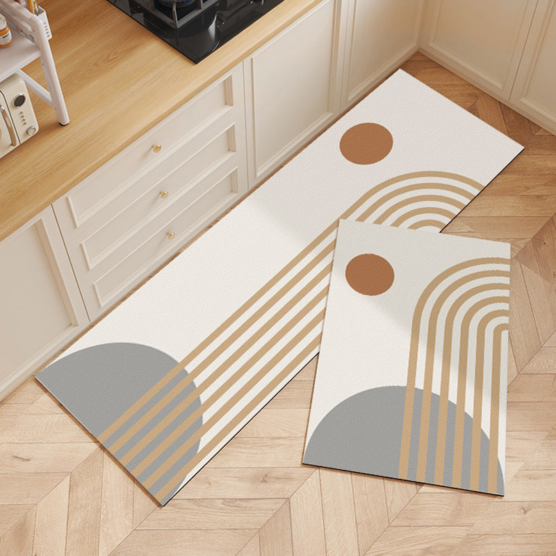 Contemporary Geometric Kitchen Runner Mat