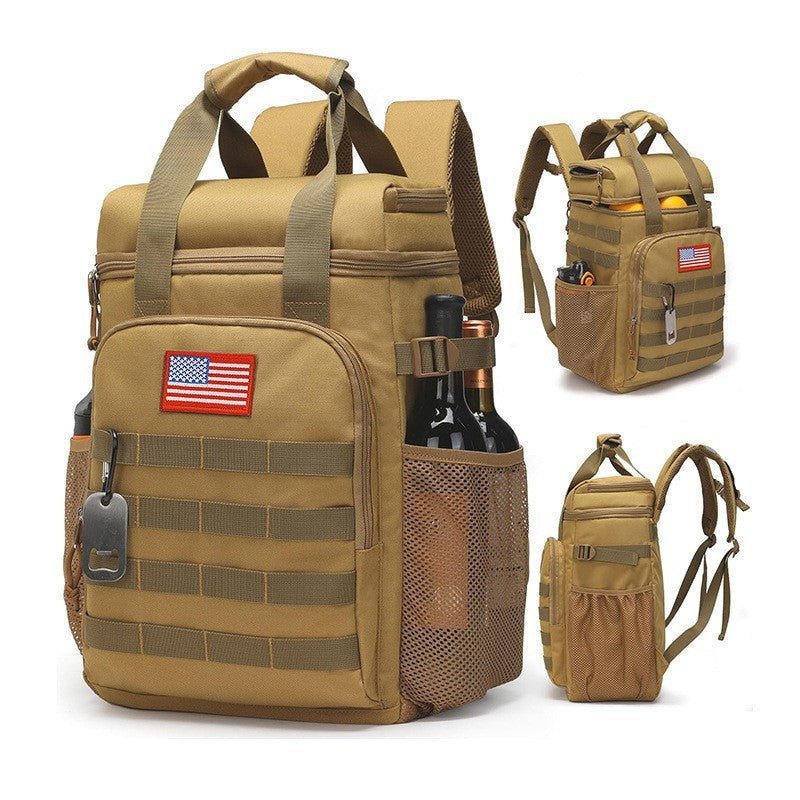 Insulated cooler backpack with multiple compartments Bowlift