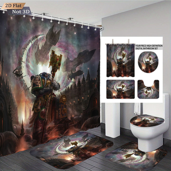 Digital Fantasy-Themed Bathroom Decor Set Bowlift