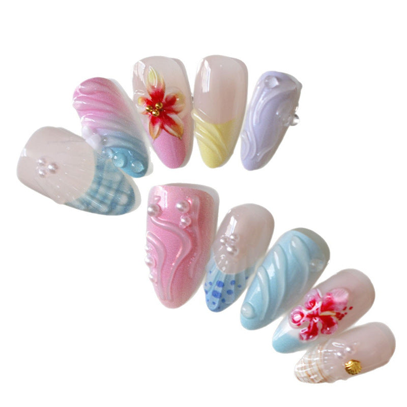 Artistic Sea-Inspired Shell Nail Art Set Bowlift