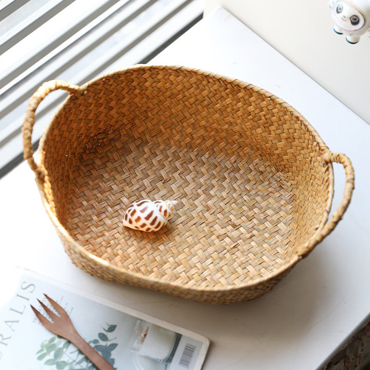 Unisex Handwoven Storage Basket with Practical Carrying Handles Bowlift
