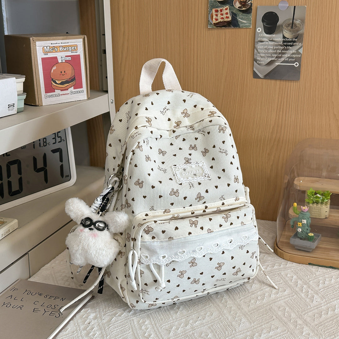Floral Patterned School Backpack