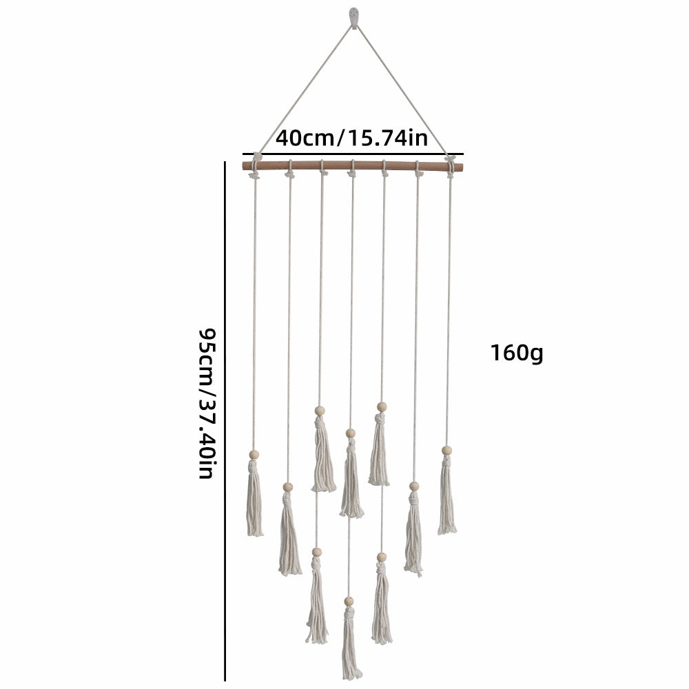 Decorative wall hanging with fringes