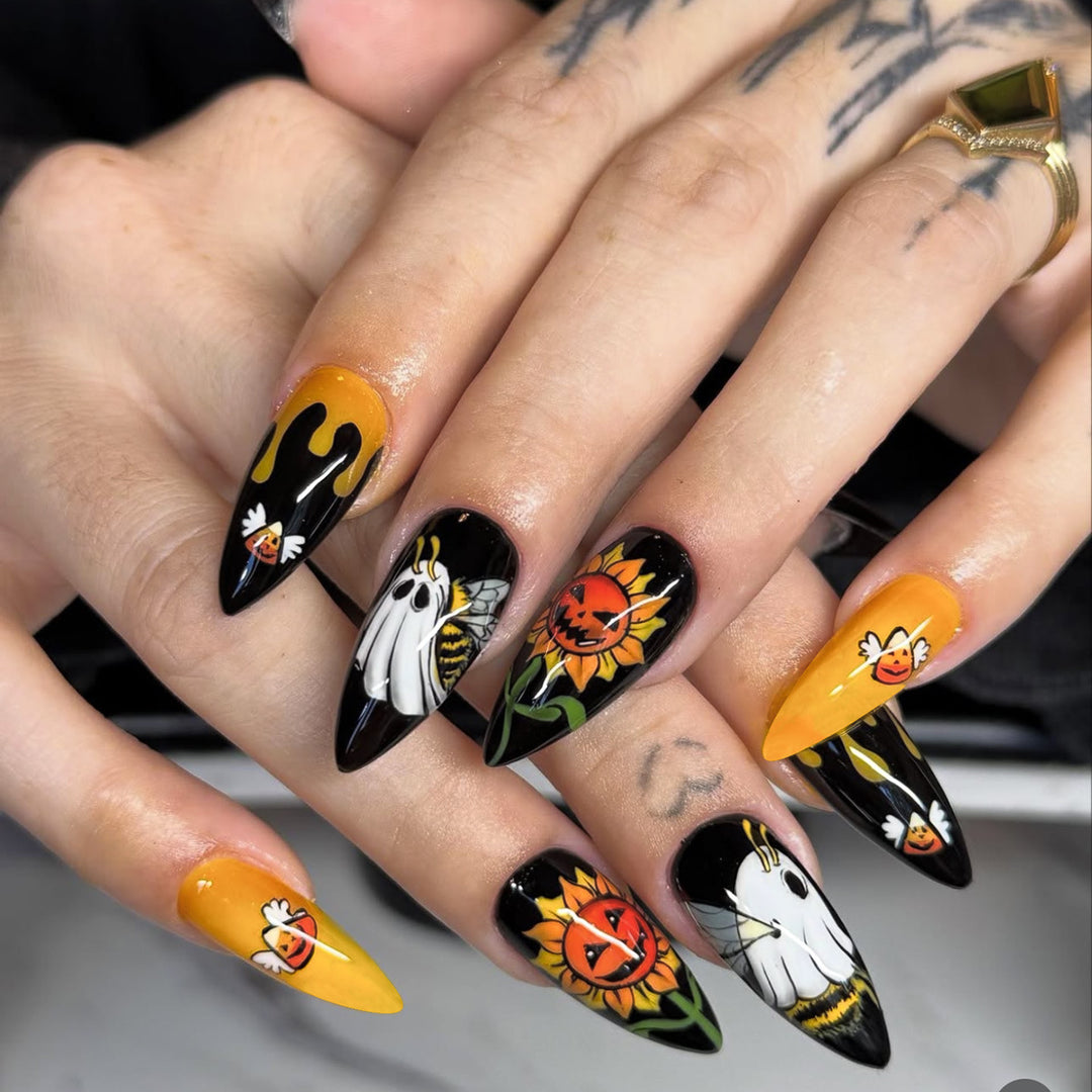 Artistic Supernatural Stiletto Nail Art Bowlift