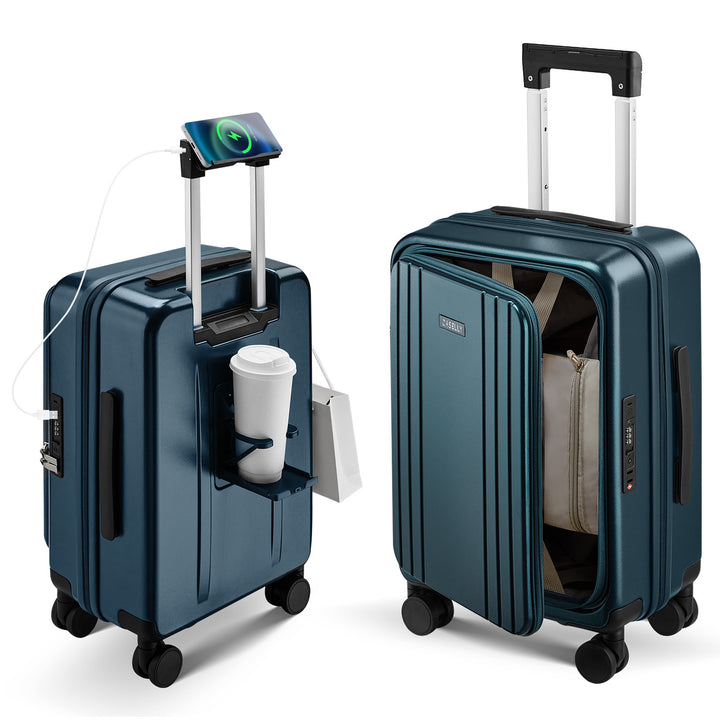 Unisex Smart Hard Shell Trolley Suitcase Bowlift