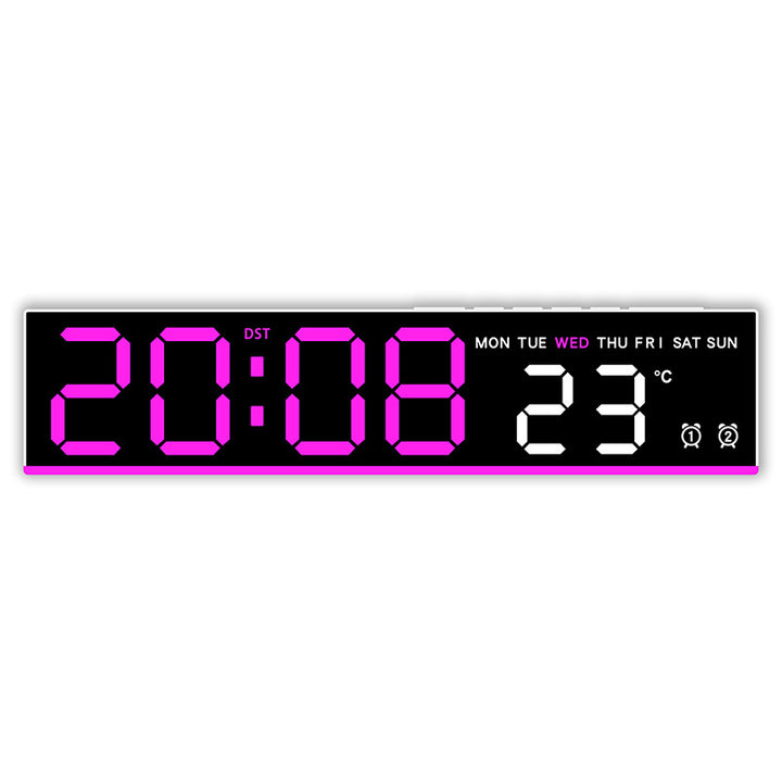 Digital clock with large LED display and temperature display Bowlift