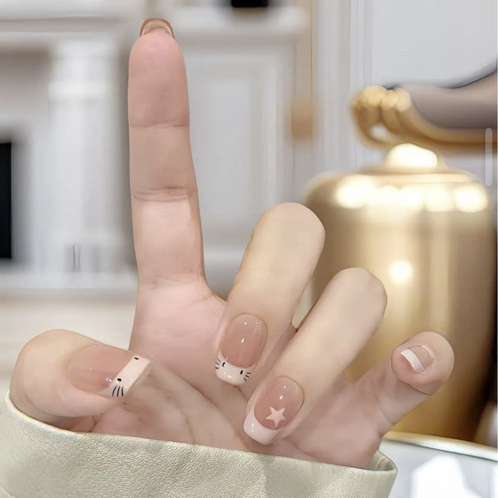 Whimsical Themed Press-On Nail Art Bowlift