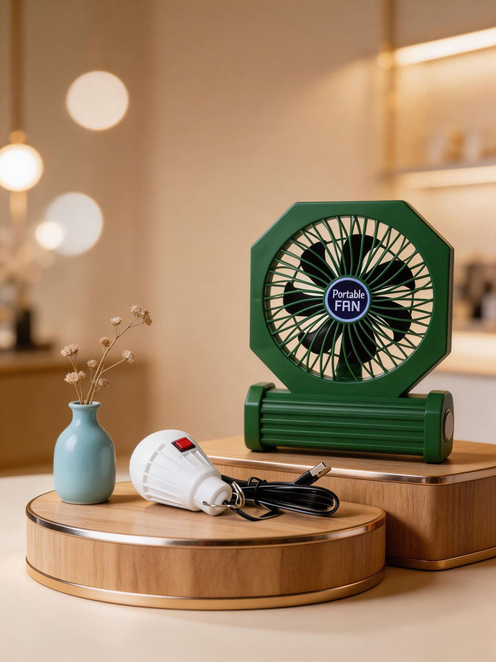 Ladies portable table fan with flexible tilt mechanism and USB connection Bowlift