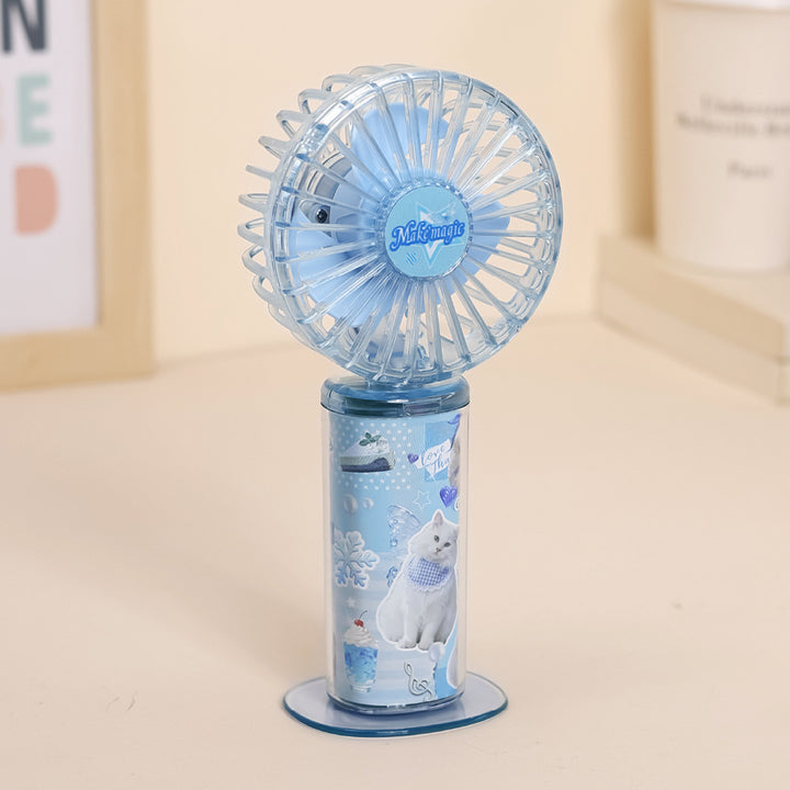 Ladies portable cooling fan with playful animal design Bowlift
