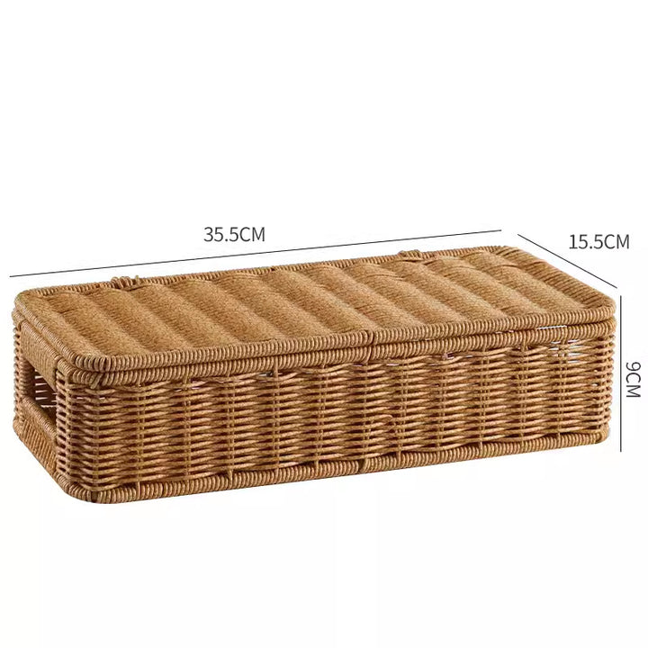 Unisex Rectangular Storage Basket with Removable Fabric Insert Bowlift