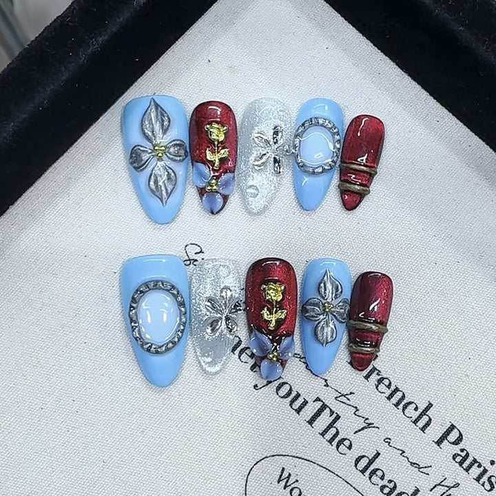Artisanal Press-On Nail Set Bowlift