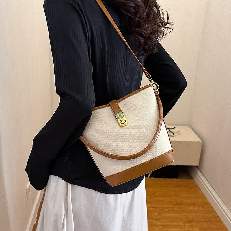 Modern Canvas Shoulder Bag Bowlift