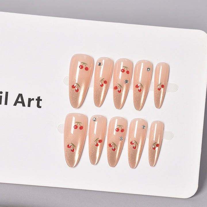 Glamorous Heart-Themed Press-On Nail Set Bowlift