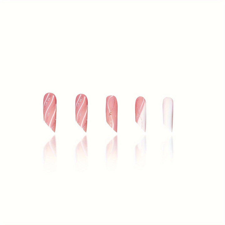 Elegant Stiletto Press-On Nail Art with Unique Designs Bowlift