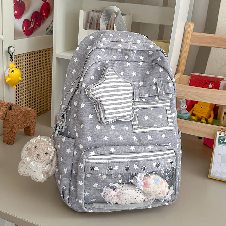 Fun Star-Embellished Casual Backpack Bowlift 1791204793