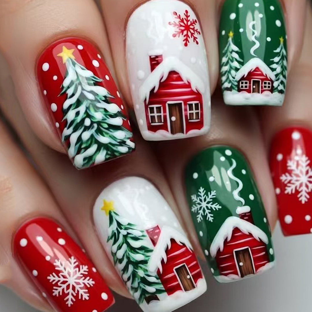 Holiday-Themed Festive Nail Art Bowlift