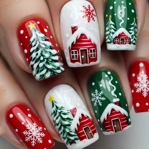 Holiday-Themed Festive Nail Art Bowlift