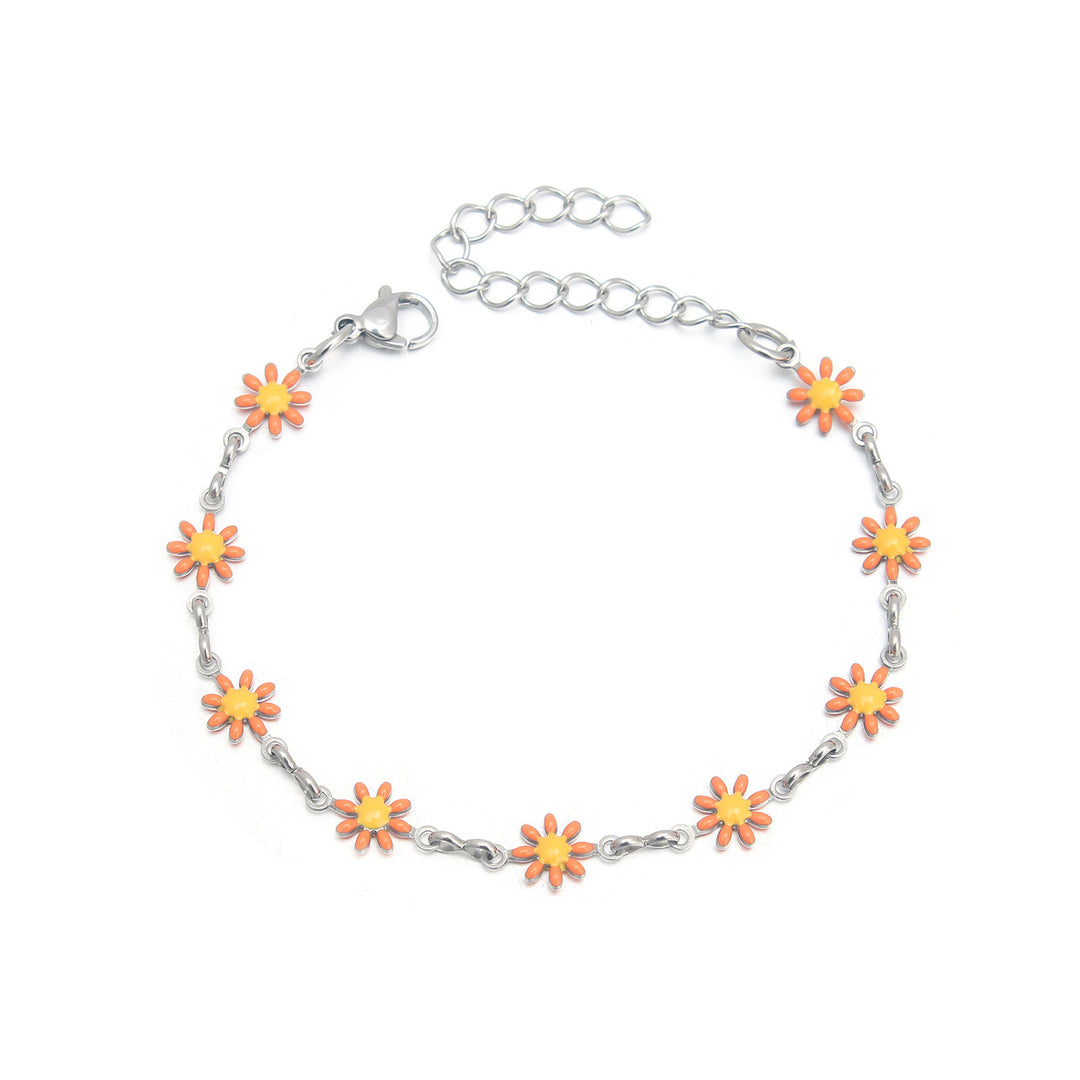 Floral Charm Chain Anklet Bowlift