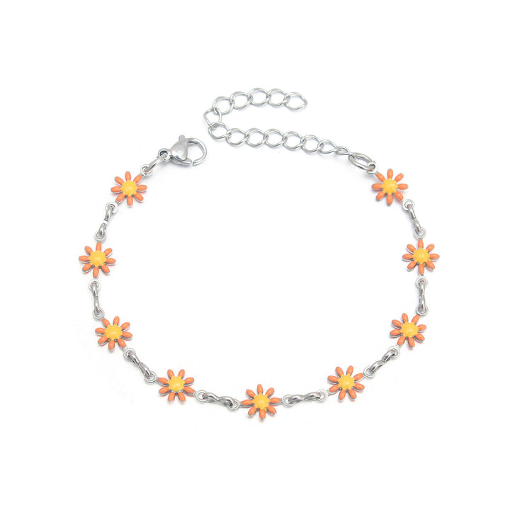 Floral Charm Chain Anklet Bowlift