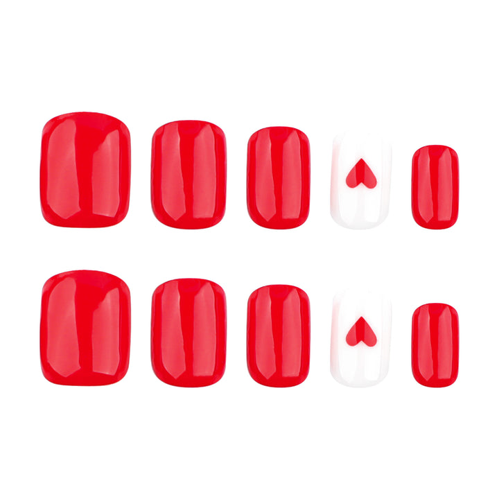 Heart-Embellished Premium Press-On Nail Set Bowlift