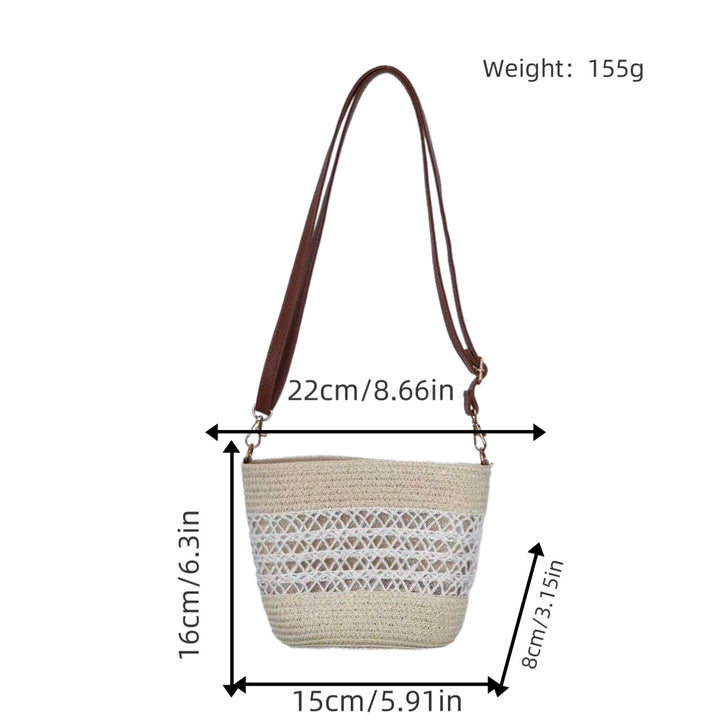 Shoulder bag with refined crochet and leather accents Bowlift