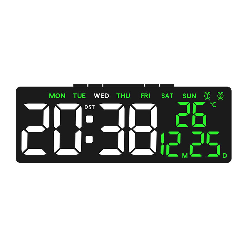 Digital alarm clock with large, clear LED display and temperature display Bowlift