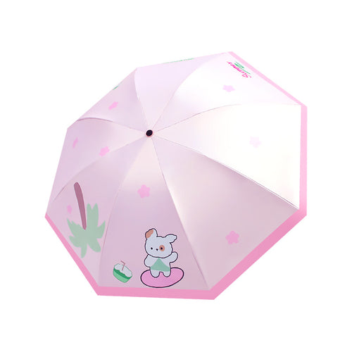 Ladies Folding Umbrella with Cute Design Bowlift