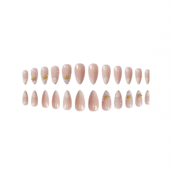 Artistic Shell-Inspired Press-On Nail Art Bowlift