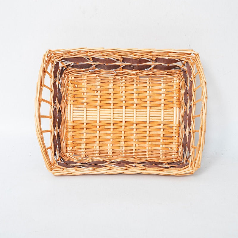 Braided storage basket with elegant fabric insert