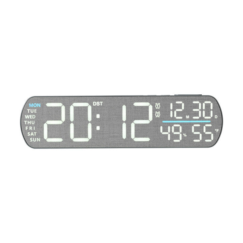 Digital alarm clock with wood look and temperature display Bowlift