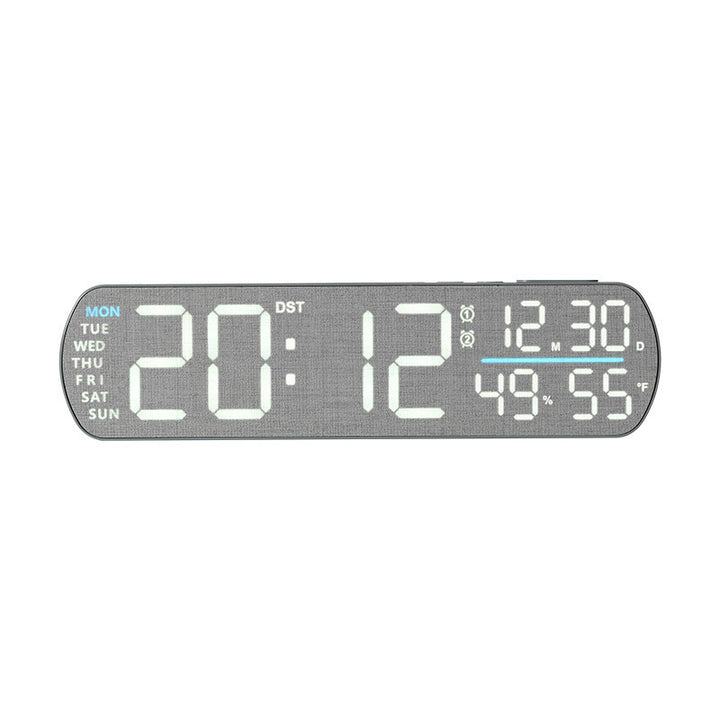 Digital alarm clock with wood look and temperature display Bowlift