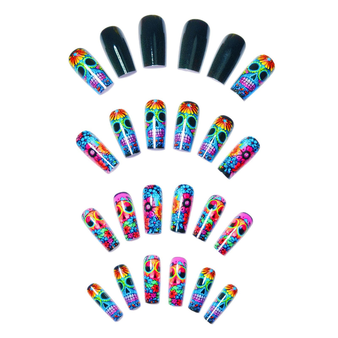Decorative Skull Design Nail Art Bowlift