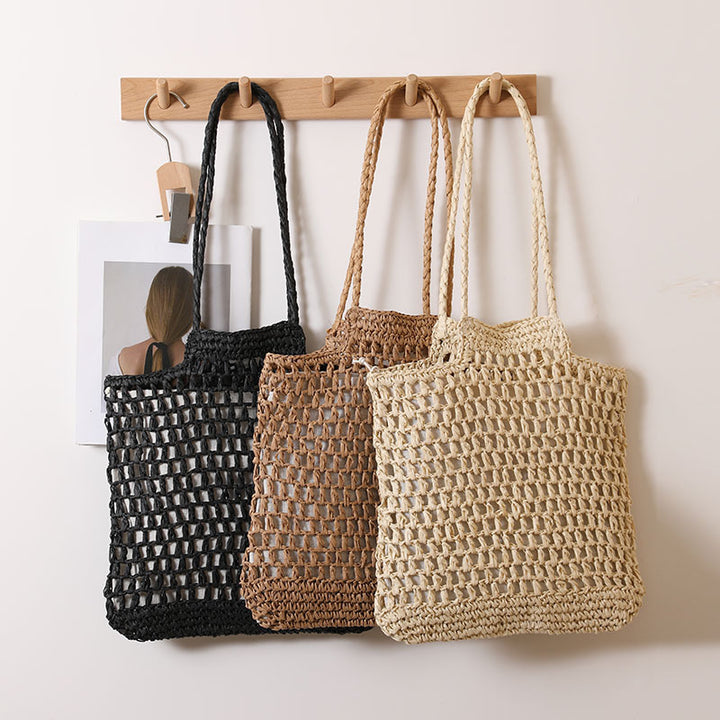 Handmade net tote bag made of natural material Bowlift
