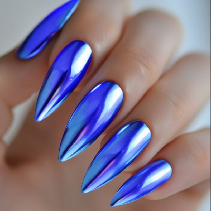 Elegant Glossy Almond-Shaped Press-On Nails Bowlift