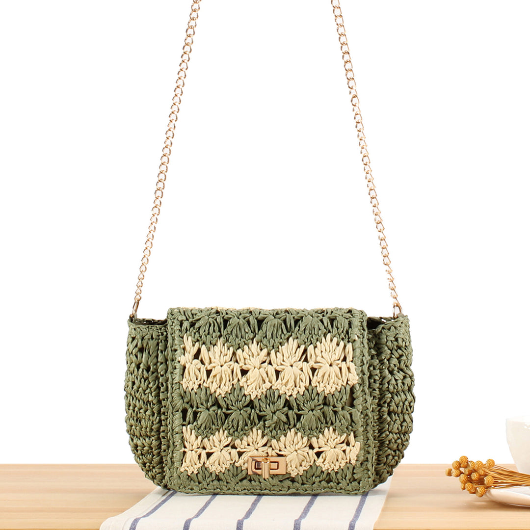 Handbag in Braided Flower Pattern Bowlift