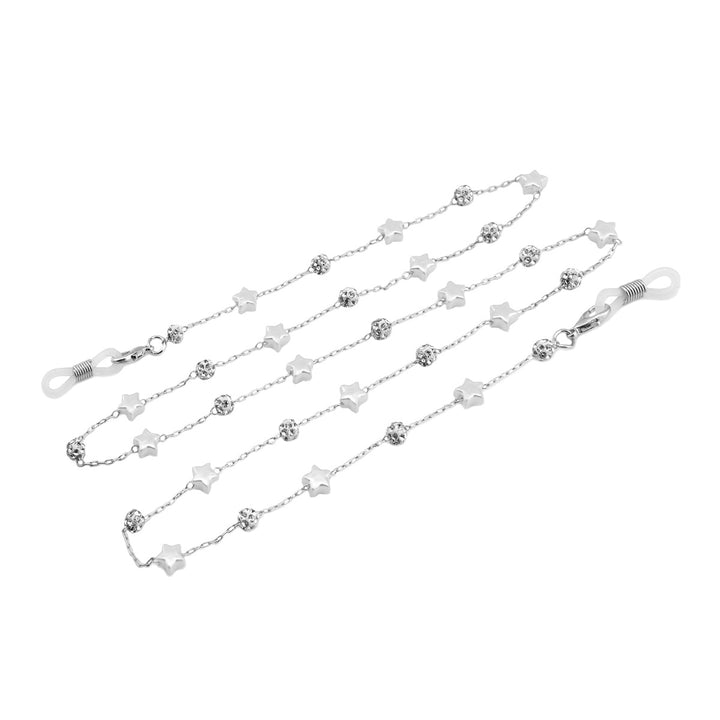 Elegant Crystal and Pearl Eyewear Chain Bowlift