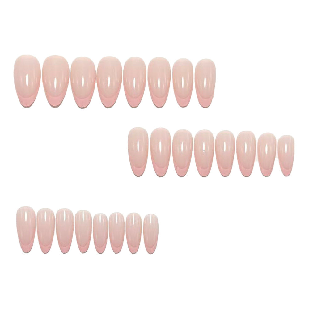 Elegant Stiletto Fake Nails with Filigree French Tip Design Bowlift