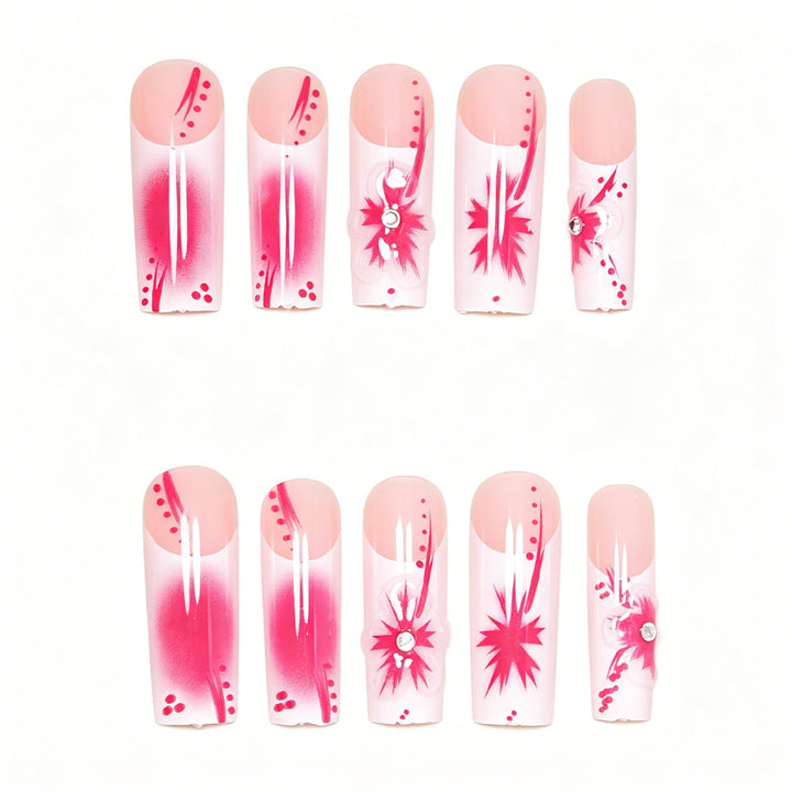 Artistic Floral Stiletto Nail Art Set Bowlift