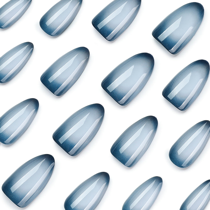 Stiletto Artificial Nails with Matte Ombre Design Bowlift