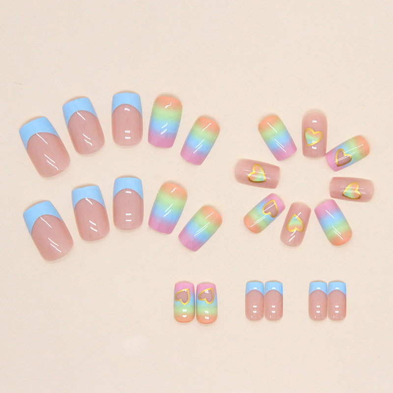 Artistic Heart-Themed Press-On Nail Designs Bowlift