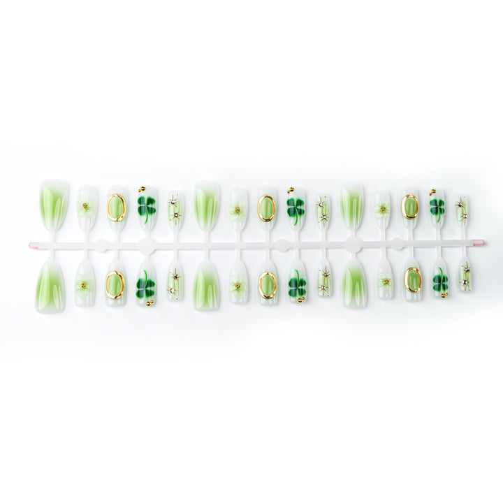 Floral Articulated Press-On Nail Set Bowlift