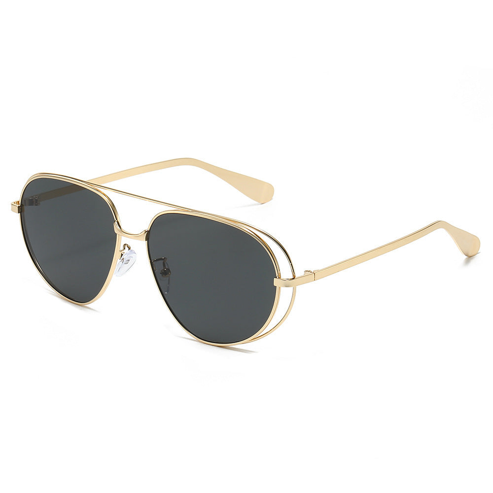 Stylish Aviator Sunglasses with Blue Lenses Bowlift