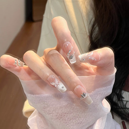 Elegant Decorative Press-On Nail Set Bowlift