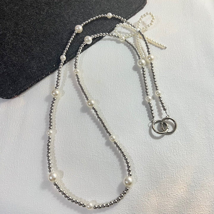 Heart-Designed Beaded Eyewear Chain Bowlift