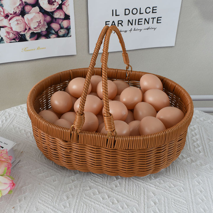 Handcrafted Woven Storage Basket with Lid Bowlift