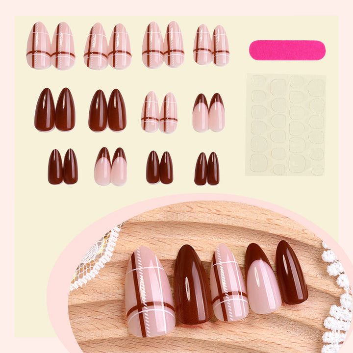 Acrylic Nail Set with Colorful Designs Bowlift