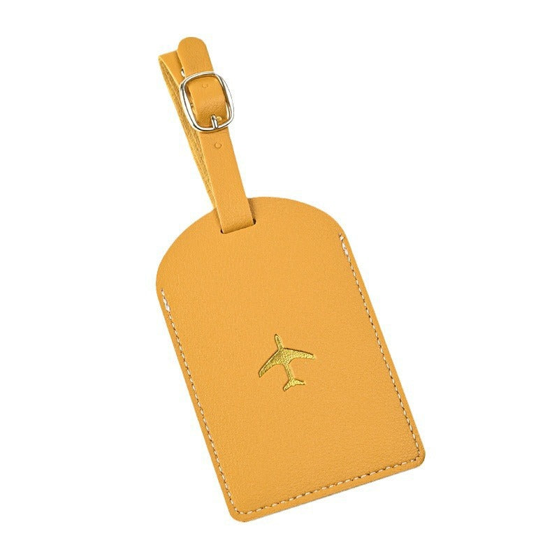 Vegan Leather Embossed Airplane Luggage Tag Bowlift
